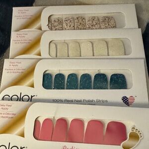 Color Street Glitter and Solid Nail Strips Set